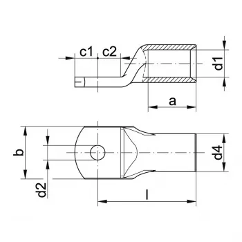 Klauke cijevna kabelska stopica 185 mm² 11R/16 bez kontrolnog otvora
