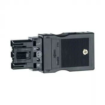 Hager G4703 tropolna ulazna utičnica (Wago) za vodiče 1,5-2,5 mm², crna