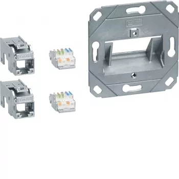 Hager GMKSRJ45C6A2 priključni modul 2x RJ45 Cat.6a za UAE središnju ploču 2-struki bez halogena