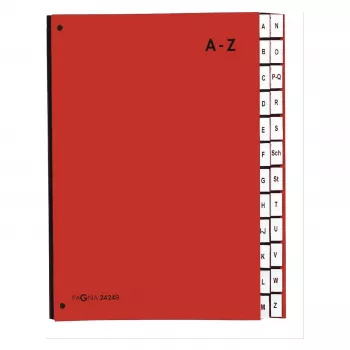 PAGNA stolni organizator 24 pretinca - A4 - karton - crveni - uspravni - 340 mm - 35 mm