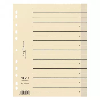 PAGNA razdjelni listovi A4 karton bež 100 komada nebušeni 180 g/m² 44063-09