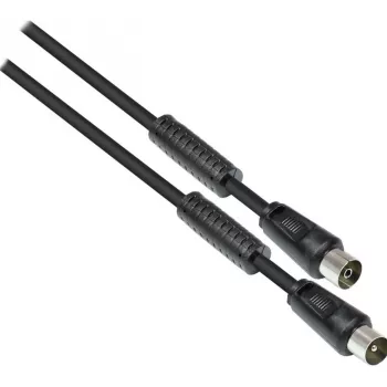 GoodConnections TV antenski kabel, koaksijalni utikač na koaksijalnu utičnicu (niklani), 2x feritna jezgra, dvostruko oklopljen, klasa A, 9,5 m
