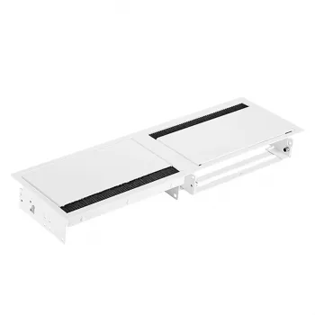 Bachmann CONI DUO kratki ugradbeni produžni kabel s utičnicama s 2 Schuko utičnice i 2 mjesta za module, crni