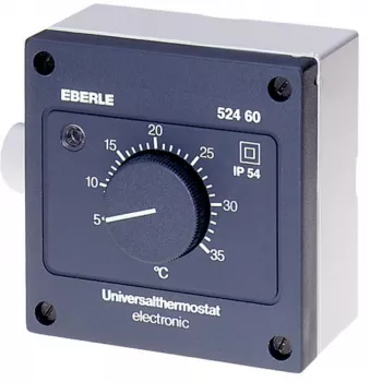 Eberle Controls AZT-A 524 510 sobni termostat - crni - IP54 - 5-35°C - 230V AC