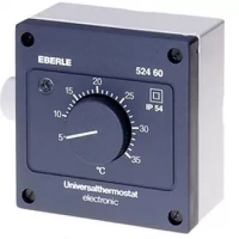 Eberle Controls AZT-A 524 510 sobni termostat - crni - IP54 - 5-35°C - 230V AC