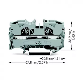 WAGO 2010-1201 prolazna redna stezaljka, 10 mm², 800 V, siva