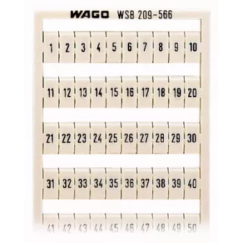 WAGO 209-566 trake za označavanje - bijele - 5 mm - 250 mm - neispisane - za TOPJOB S redne stezaljke