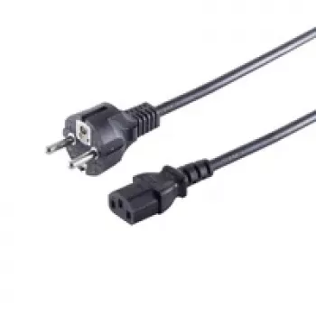 S CONN Maximum Connectivity mrežni kabel Schuko ravni CEE 7/7 na C13 crni VDE 1,8 m