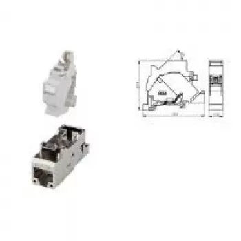 Telegärtner DIN tračna utičnica RJ-45 svijetlosiva RAL 7035 J00023A0205
