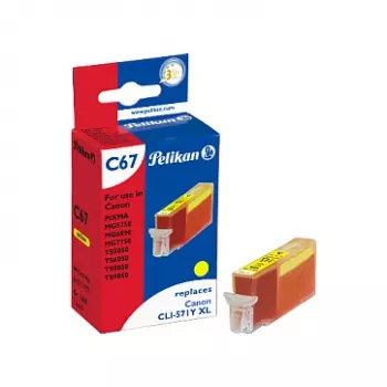 Pelikan kompatibilna tintna patrona za Canon CLI-571Y XL, žuta, visokog kapaciteta, 11,5 ml