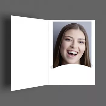 DAIBER Profi-Line foto mape s paspartuom bijele pakiranje 100 komada za fotografije do 4,5x6 cm