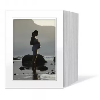 DAIBER paspartu 13x18 cm bijelo-sivi Line, 125 komada