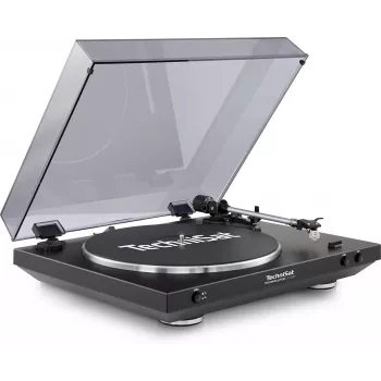 TechniSat TechniPlayer LP 200 gramofon - crno-srebrni - remenski pogon - 33/45/78 o/min - USB digitalizacija - RCA izlaz