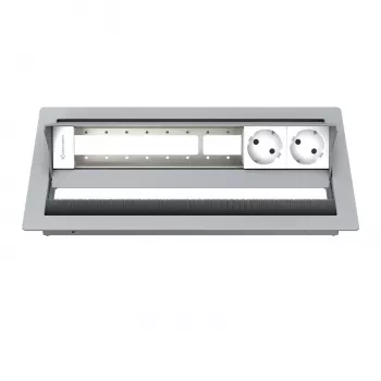 Kindermann CablePort standard² 6-struko stolno priključno kućište srebrno