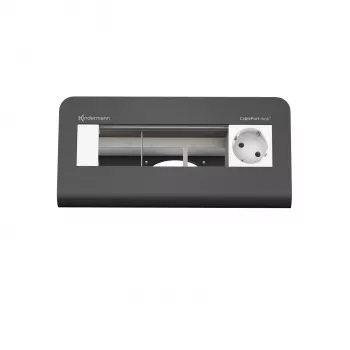 Kindermann CablePort desk² 80 4-struki stolni strujni modul, crni