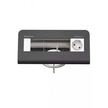 Kindermann CablePort desk² 80 4-struki stolni strujni modul, crni