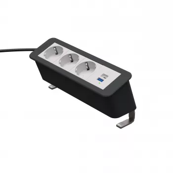 Kindermann CP Office Desk strujni modul 4-struki 3x Schuko 1x USB-A (7550000223)