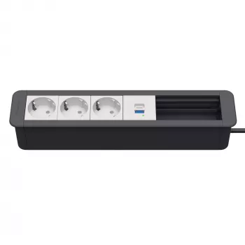 Kindermann CP Office Frame 6-fach 3x Schuko 1x USB-A priključak za punjenje