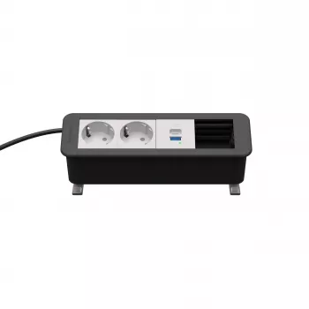 Kindermann CP Office Desk modul napajanja 4-fach 2x Schuko 1x USB-C PD 60W (7550000232)