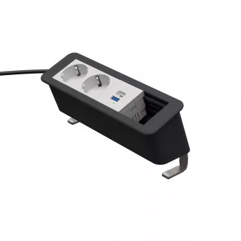 Kindermann CP Office Desk modul napajanja 4-fach 2x Schuko 1x USB-C PD 60W (7550000232)