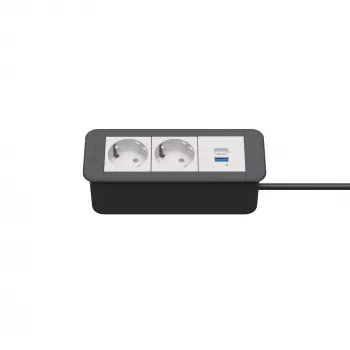 Kindermann CP Office Frame 3-fach 2x Schuko 1x USB-C PD modul za stolni priključak