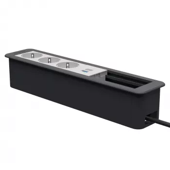 Kindermann CP Office Frame 6f 3xSt 1xUSB PD koncentrator za stolno povezivanje