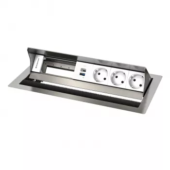Kindermann CP Standard² VA 6f. 3xStr, 1xUSB stolna priključna ploča