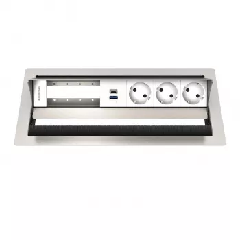 Kindermann CP Standard² VA 6f. 3xStr, 1xUSB stolna priključna ploča