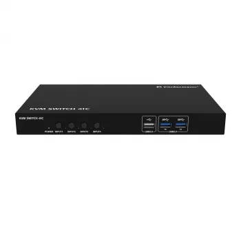 Kindermann KVM Switch 41C - 4-portni digitalni KVM preklopnik s DVI-D, USB, audio, EDID emulacijom