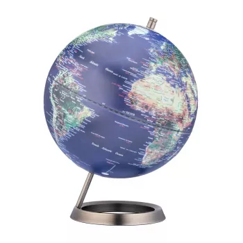 TROIKA Globe 23.5 Degrees (G2507-P2P2/CB) - stolni globus kao ukras za papir, kromirano postolje, 60mm