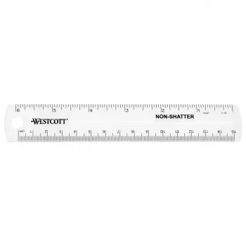 Westcott prozirno plastično ravnalo 15 cm / 6