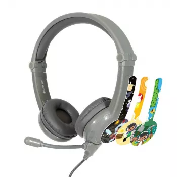 BUDDYPHONES Galaxy Grey gaming slušalice za djecu od 3 godine, 85 dB