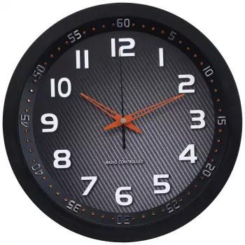 Technoline WT 8972 zidni sat - kvarcni - analogni - bijeli brojčanik - crni okvir - 25,5 cm