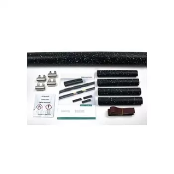 HellermannTyton LVK-C-5x6-25-PO-X-BK toplinski skupljajući spojni set s vijčanim spojnicama 380-04015, crni