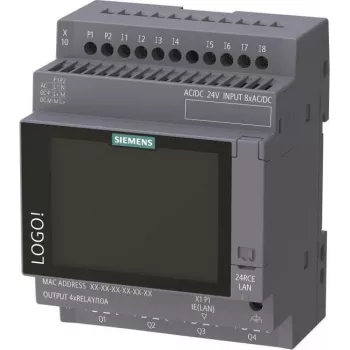 Siemens LOGO! 24 RCE logički modul sa zaslonom, 24V AC/DC, 8 digitalnih ulaza, 4 relejna izlaza, Ethernet