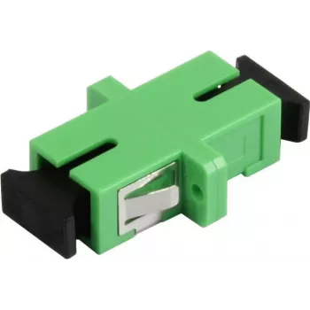 SYNERGY21 SC/APC optički adapter, jednomodni, simplex, PVC, keramička čahura, s prirubnicom, zeleni