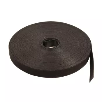 Synergy 21 S215680 rolna čičak-vezica - najlon/polipropilen - crna - 25 m x 20 mm x 1 mm