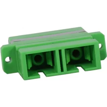 SYNERGY21 optički spojnik SC/APC ženski na SC/APC ženski jednomodni duplex OS2 9/125µm PVC zeleni