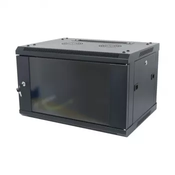 ALLNET 19 inch Wall Mount Enclosure 18U 1-Piece Depth 600mm Black Flat Pack SMA Series