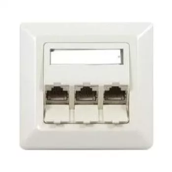 Synergy 21 S216327 RJ-45 Cat6a mrežna zidna utičnica, 2 porta, oklopljena, bijela (RAL 9010)