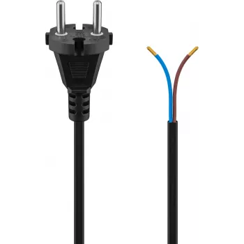 Goobay univerzalni priključni kabel za usisavač, 2 x 0,75 mm², 7,5 m, crni (58913)
