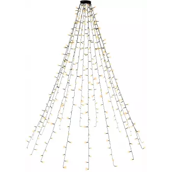 Goobay 400-LED rasvjeta za drvo s prstenom, 16 x 1,5 m, toplo bijela 2500 K, 8 načina svjetla, timer i memorijska funkcija, 24-V-DC transformator vanjski, IP44 za unutarnju i vanjsku upotrebu (60387)