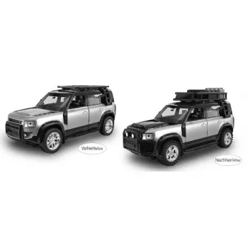 JAMARA Land Rover Defender 1:43 2u1 RC model automobila srebrni 3+