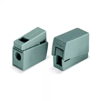 WAGO 224-101 dvosmjerna push-in CAGE CLAMP stezaljka za 1 vodič, 400 V, 24 A, 0,5-2,5 mm², prozirno-siva