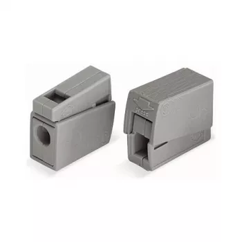 WAGO 224-101 dvosmjerna push-in CAGE CLAMP stezaljka za 1 vodič, 400 V, 24 A, 0,5-2,5 mm², prozirno-siva