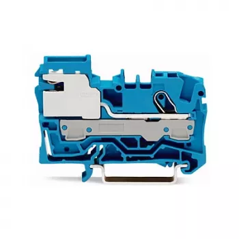 WAGO 2006-7114 jednožilna N-odvojna stezaljka, 6 mm², Push-in CAGE CLAMP, plava