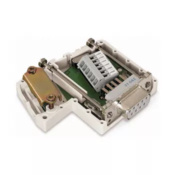 WAGO 750-963 D-Sub priključni modul, 9-polna utičnica, sivi, IP20, za WAGO I/O sustav 750