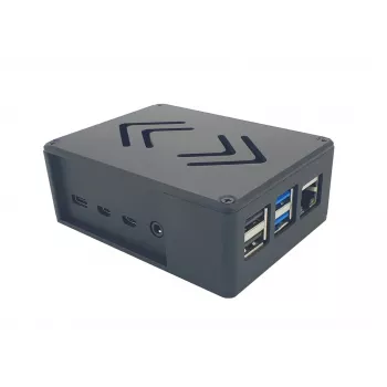 ALLNET Rock 4 C+ aluminijsko kućište ecoPI PRO LP, crno, za Radxa Rock Pi 4C Plus