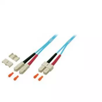 EFB Elektronik O7413.10 duplex jumper SC-SC 50/125 µm, 10 m, OM3, tirkizni