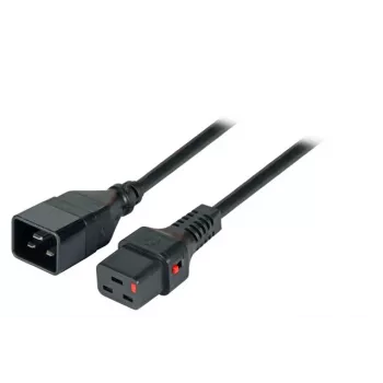 EFB-Elektronik IEC Lock produžni kabel za napajanje C20 na C19, 3,0 m, crni